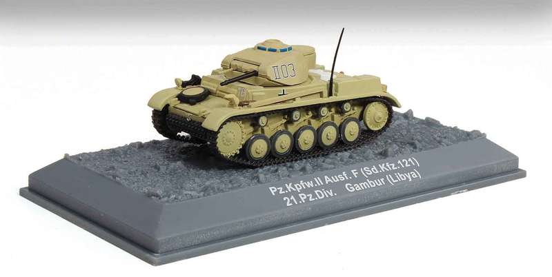 Panzer Tank Pz.Kpfw.II Ausf.F (SD.KFZ121) 21 Panzer Division Gambur Libya 1/72